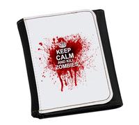 Keep Calm and Kill Zombies, Gift for Halloween, Xmas, Men's PU Leather Wallet.