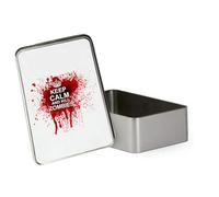 Keep Calm and Kill Zombies, Gift For Halloween, Xmas, Tin, Emergency Stuff Tin. (Rectangular)
