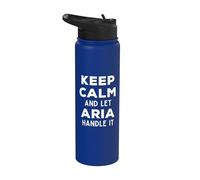 Keep Calm and Let Aria Handle It Best Funny Named Aria Stainless Steel Insulated Water Bottle