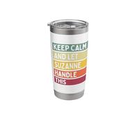 Keep Calm and Let Suzanne Handle This Funny Quote Retro Stainless Steel Insulated Tumbler