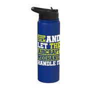 Keep Calm and let The Aircraft Mechanic Handle it Stainless Steel Insulated Water Bottle
