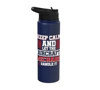 Keep Calm and let The Aircraft Mechanic Handle it Stainless Steel Insulated Water Bottle
