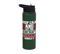 Keep Calm and let The Aircraft Mechanic Handle it Stainless Steel Insulated Water Bottle