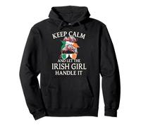 Keep Calm And Let The Irish Girl Handle It St Patrick Day Pullover Hoodie