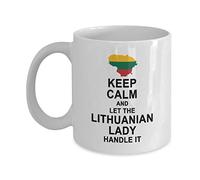 Keep Calm and let The Lithuanian Lady Handle it Coffee Mug - Lithuanian Gift for Women Grandma mom Aunt Girlfriend - Birthday Gag Gift Coffee Tea Cup White 11 Ounce Ceramic