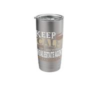Keep Calm and Let The Real Estate Agent Handle It Stainless Steel Insulated Tumbler