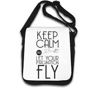Keep Calm And Let Your Imagination Fly Shoulder Bag White