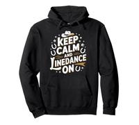 Keep Calm And Line Dance On Retro Sunset Pullover Hoodie