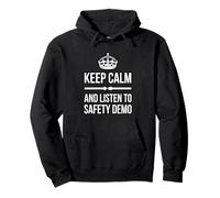 Keep Calm And Listen To The Safety Demo Flight Attendant Pullover Hoodie