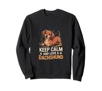 Keep Calm And Love A Dachshund Cute Puppy Sweatshirt