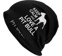 Keep Calm and Love A Pitbull Knit Cap Men Women Winter Loose Warm Knit Beanie