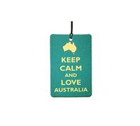 Keep Calm And Love Australia Car Air Freshener (Fun Birthday/Xmas Christmas Stocking Filler/Secret Santa/Novelty Scented Gift)