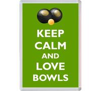 Keep Calm and Love Bowls - Novelty Jumbo Fridge Magnet
