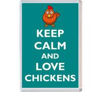 Keep Calm and Love Chickens/Chicken - Novelty Jumbo Fridge Magnet