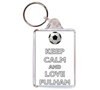 Keep Calm and Love Fulham - Double Sided Large Keyring Football/FC Themed Gift/Souvenir/Present/Name Tag