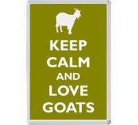 Keep Calm and Love Goats - Novelty Jumbo Fridge Magnet