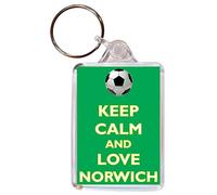 Keep Calm and Love Norwich - Double Sided Large Keyring Football/FC Themed Gift/Souvenir/Present/Name Tag