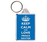 Keep Calm and Love Prince Dexter - Double Sided Large Keyring Gift/Present Boy/Boys Name Tag Souvenir