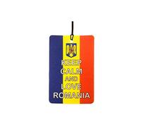 Keep Calm And Love Romania Car Air Freshener (Fun Birthday/Xmas Christmas Stocking Filler/Secret Santa/Novelty Scented Gift)