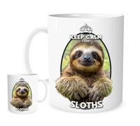 Keep Calm and Love Sloths - 11oz Mug for Tea or Coffee