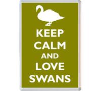 Keep Calm and Love Swans - Novelty Jumbo Fridge Magnet