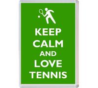 Keep Calm and Love Tennis - Novelty Jumbo Fridge Magnet