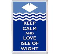 Keep Calm and Love The Isle of Wight - 96 x 67mm Jumbo Fridge Magnet