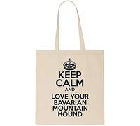 Keep Calm AND LOVE YOUR BAVARIAN MOUNTAIN HOUND Tote Bag-Cotton Shopping Bag