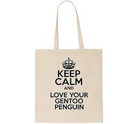 Keep Calm AND LOVE YOUR GENTOO PENGUIN Tote Bag-Cotton Shopping Bag