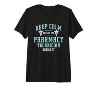 Keep Calm and Loves Health Care Medicine Pharmacy Technician Premium T-Shirt