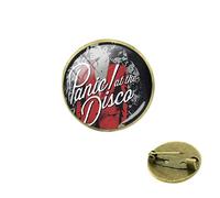 Keep Calm and Panic! at the Disco Brooches Glass Cabochon Dome Antique Bronze Metal Badge Clothes Bag Pin