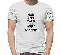 Keep Calm and Party in Ayia Napa - Mens T-Shirt - White - Small