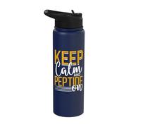 Keep Calm and Peptide On Biochemistry Lab Stainless Steel Insulated Water Bottle