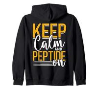 Keep Calm And Peptide On Biochemistry Lab Zip Hoodie