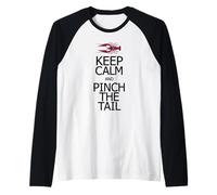 Keep Calm and Pinch The Tail Crawfish Raglan Baseball Tee