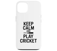 Keep Calm and Play Cricket Fun Sport Enthusiast Case for iPhone 13