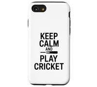 Keep Calm and Play Cricket Fun Sport Enthusiast Case for iPhone SE (2020) / 7/8