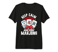 Keep Calm and Play Mahjong, Tile Game Player, Mah Jong Premium T-Shirt