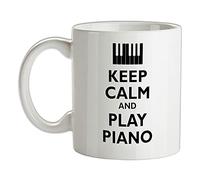 Keep Calm and Play Piano - 10oz - Ceramic Mug for Coffee/Tea