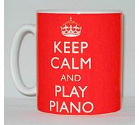 Keep Calm And Play Piano Ceramic Mug Funny Novelty Gift