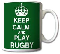 Keep Calm and Play Rugby Mug Cup Gift Retro