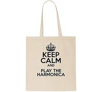 Keep Calm AND PLAY THE HARMONICA Tote Bag