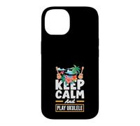 Keep Calm And Play Ukulele Tropical Beach Palm Tree Case for iPhone 14