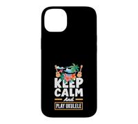 Keep Calm And Play Ukulele Tropical Beach Palm Tree Case for iPhone 14 Plus