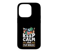 Keep Calm And Play Ukulele Tropical Beach Palm Tree Case for iPhone 14 Pro