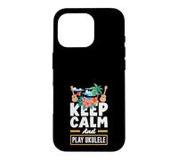 Keep Calm And Play Ukulele Tropical Beach Palm Tree Case for iPhone 16 Pro