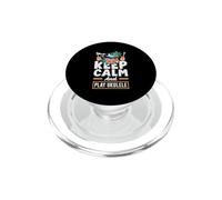 Keep Calm And Play Ukulele Tropical Beach Palm Tree PopSockets PopGrip for MagSafe