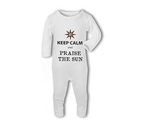 Keep Calm and Praise The Sun Gaming Nerdy - Baby Romper Suit, 0-3 Months