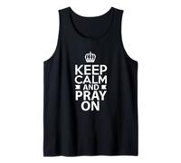 Keep Calm and Pray on Funny Christian Jesus God Gift Tank Top