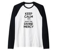 Keep Calm and Pray the Divine Mercy Raglan Baseball Tee